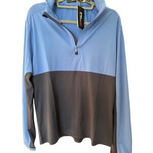 Ralph Lauren Mens Size M Golf Performance 1/4 Zip Pullover Wicking Blue RLX NEW